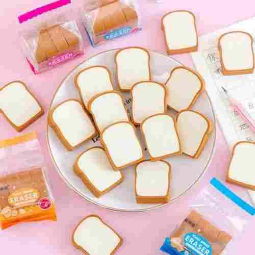 White Toast Bread Rubber Eraser
