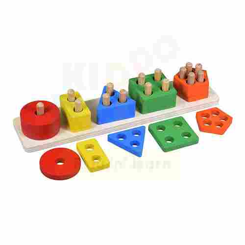 Geomentric Shape Colour Sorter Educatonal Wooden Toy