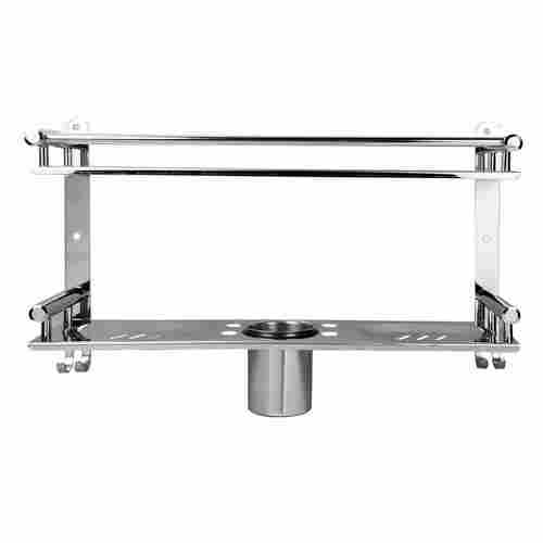Stainless Steel 5 in 1 Multipurpose Double Layer Bathroom Shelf
