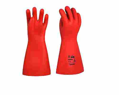 Comfortable Fit Skin Friendly Full Finger Plain Insulating Rubber Hand Gloves