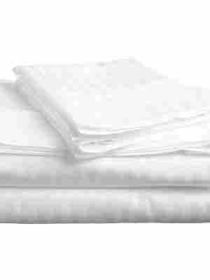 Plain White Color Satin Bed Sheet