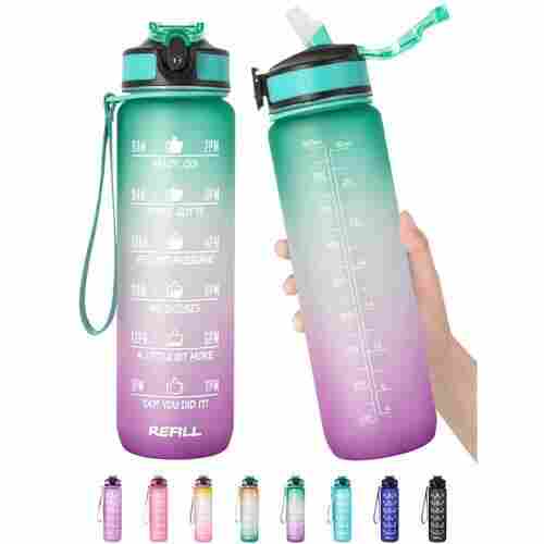 Easy To Carry Lightweight Leak Resistant Plastic Drinking Water Bottle With Lid