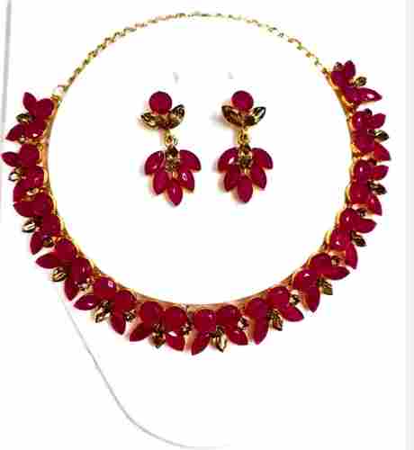 Ladies Ethnic Necklace Earrings Set For Party Wear