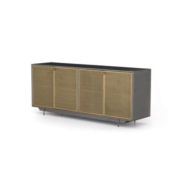 Gray Finish Beckham Sideboard With Four Slim Legs Indoor Furniture