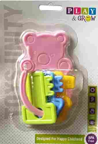 Plain Pink Color Baby Plastic Teethers