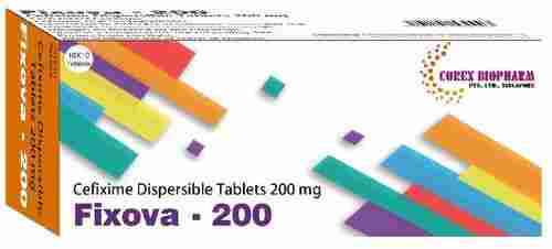 Fixova-200 Cefixime Dispersible Tablets