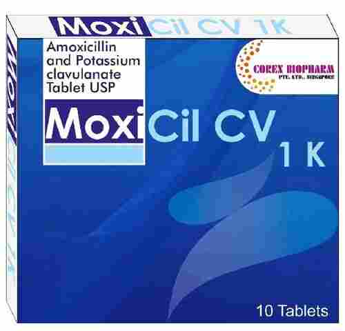 MoxiCil CV 1K Amoxicillin And Potassium Clavulanate Tablets