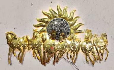 Copper Gold Decorative Wall Art Piece With Led Light