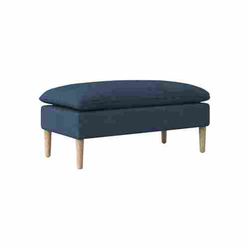Navy Charles Solid Wooden Upholstered Bench