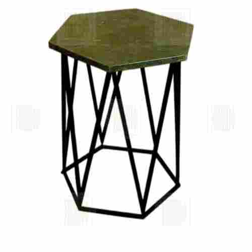 Modern Hexagonal Iron Marble Table For Home Use