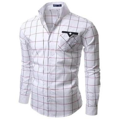 Plus Size Men Full Sleeves Stripes Cotton Shirt For Casual Wear