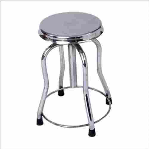 Stainless Steel Round Shape Stool For Hospital And Clinic Use