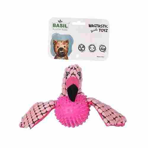 Durable TPR Pink Bird Toy for Pets