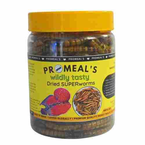 Promeal Premium Dried Superworms for Aquarium Fishes Like Arowana Flowerhorn Birds and Other Pets