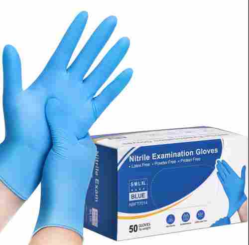 Blue Color Nitrile Powder Free Gloves