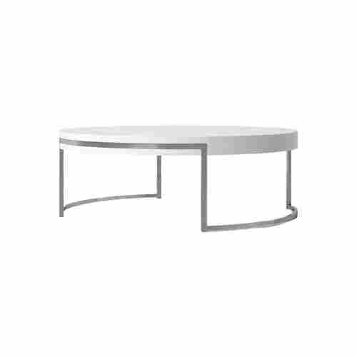 Oval Tabletop White Kenneth Coffee Table