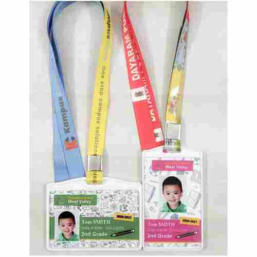 Pasting PVC School ID Cards with Digital Printing Lanyard