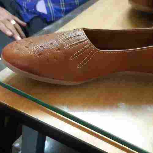 Ladies Brown Leather Shoes For Casual Wear