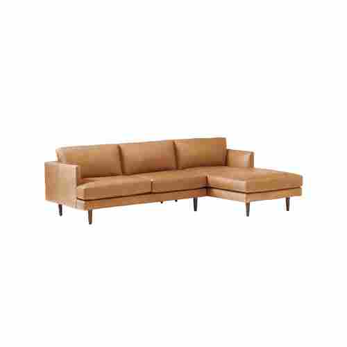 Sesame Titus Loft Leather Two Piece Chaise Sectional Sofa