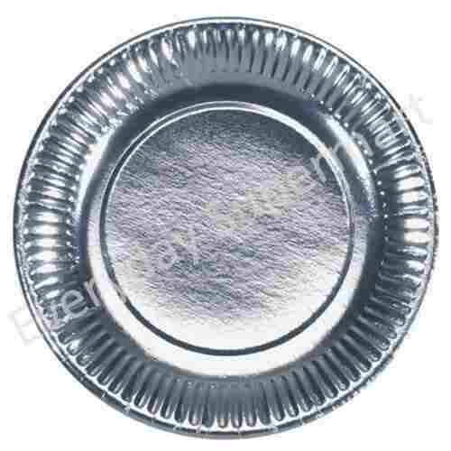 Silver Round Laminated Disposable Paper Plate