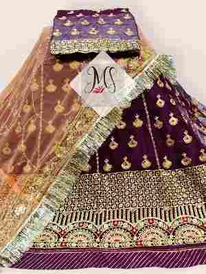 Silk Embroidered Bridal Lehenga Choli