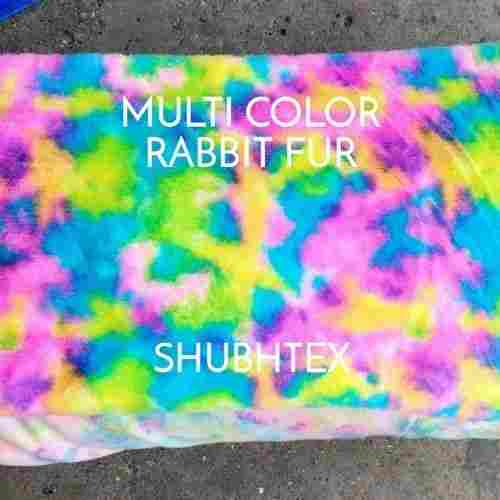 Multi Color Heavy Rabbit Fur Fabric For Garments, Soft Toys And Bags