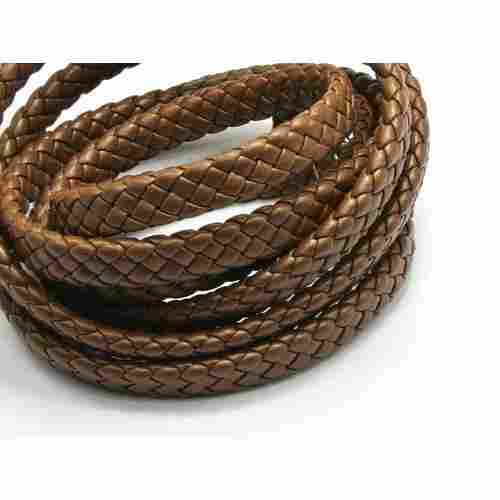 Machine Made Braided Leather Cord For Industrial Use