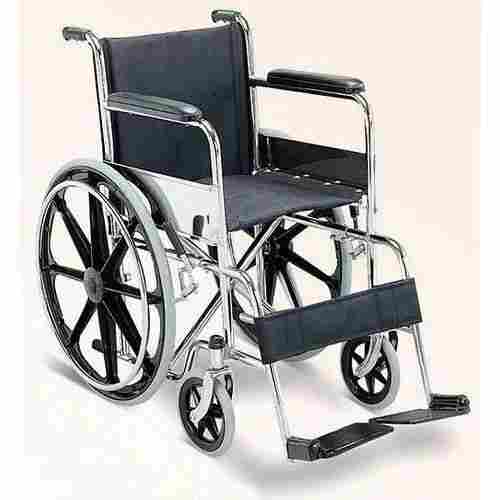 Chrome Finish Hospital Manual Wheelchair