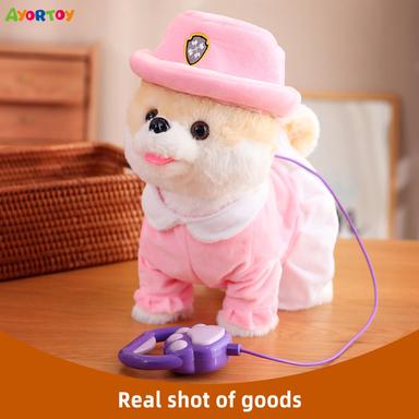 Electronic Interactive Toy Dog Can Walk And Sing, Childrena  S Toy Puppy Set, Captin Dog Patrol With Paws  Phase: Double Phase