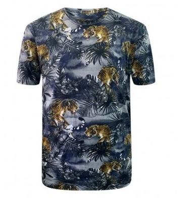 Multi Color Printed Pattern Cotton T Shirt For Men