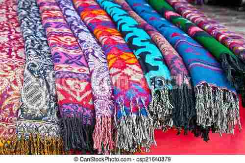 Ladies Printed Woolen Shawls For Party Wear