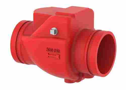 Red Swing Check Valve with Groove Ends