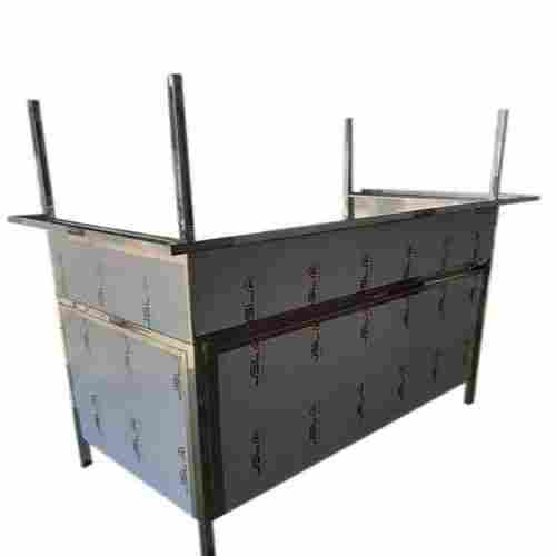 Floor Standing Stainless Steel Heavy-Duty Fast Food Stall Counter