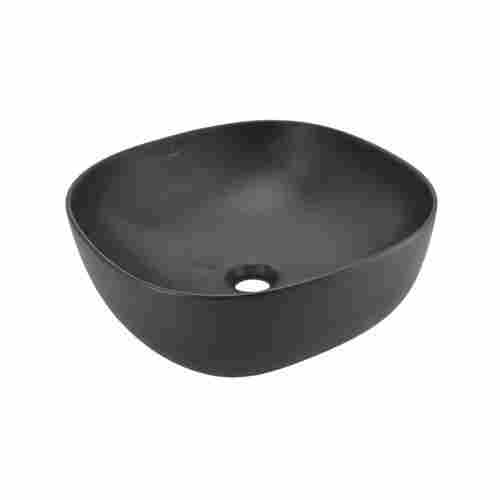 Deck Mounted Matt Finish One Piece Ceramic Wash Basin For Hand And Face Washing