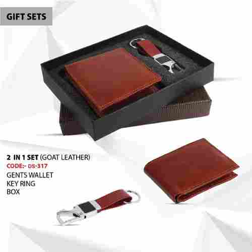 Gents Wallet and Key Ring 2-in-1 Set