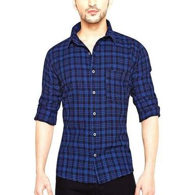 Dry Cleaning Casual Wear Relaxed Fit Full Sleeve Breathable Cotton Mens Check Shirts