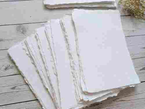 100% Recycled Eco Friendly Natural White Cotton Paper