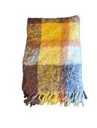 Extremely Soft Plain Mohair Wool Throw
