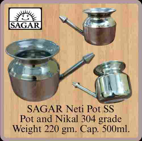 Stainless Steel Jal Neti Pot For Hospital