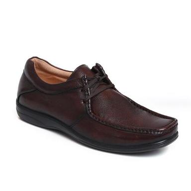 Brown Lace Up Leather Shoes Formal Wear, Part Wear