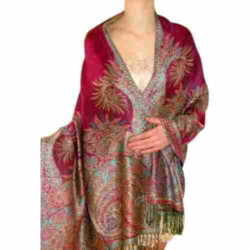 Skin Friendly Lightweight Casual Printed Elegant Silk Pashmina Shawls For Women