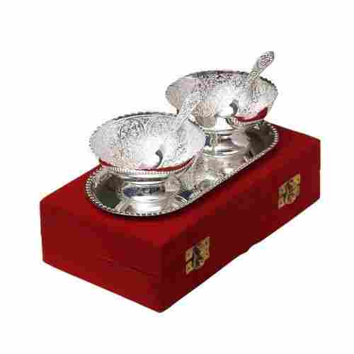 Silver Serving Bowl Handicraft Gift