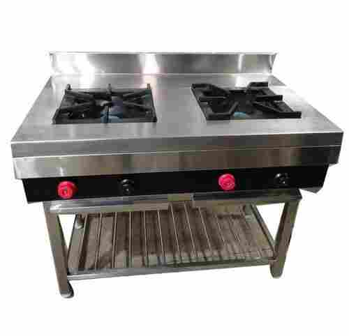 Double Burner Commercial Gas Stove For Restaurant And Hotel Use