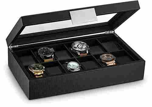 12 Slot Luxury Carbon Fiber Design Wrist Watch Boxes