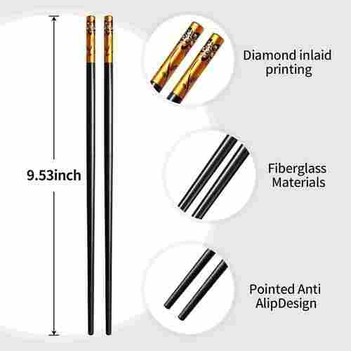 Mitsico Reusable Fiber Glass Chopsticks