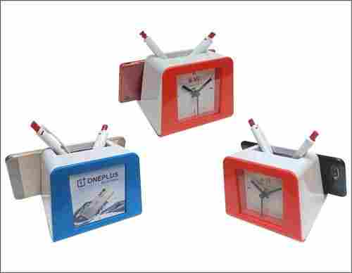 Corporate Promotional Gift Table Clock With Mobile Stand