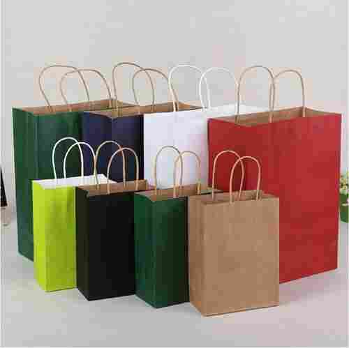 Available In Various Colors Kraft Paper Carry Bags