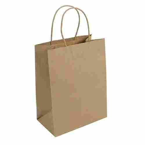 Brown Kraft Paper Carry Bag For Shopping Use