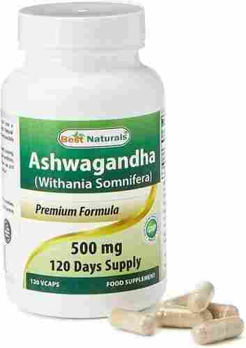 Herbal Ashwagandha Capsules, 500 mg, Pack Size 120 Capsules