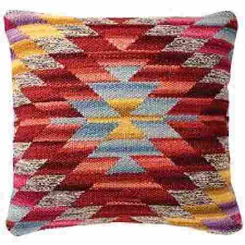 Embroidered Kilim Wool Jute Cushion Cover